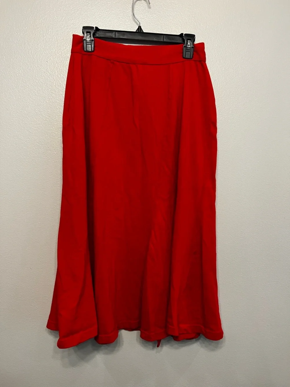 Vintage Y2K Red Asymmetrical Gold Button-Front‎ Midi Skirt Sailor Nautical Yacht